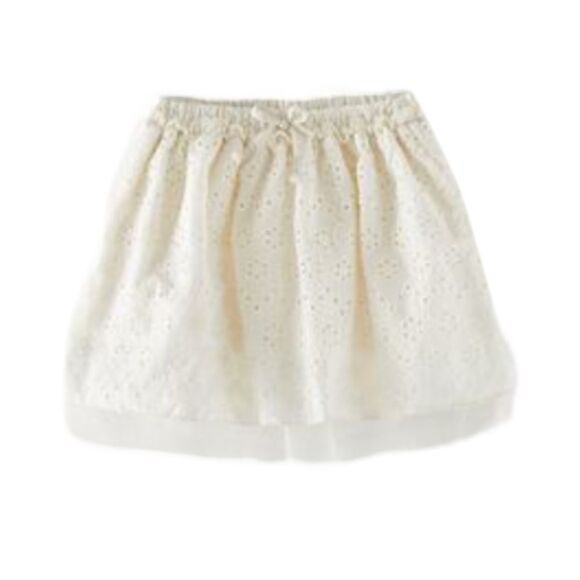 ZARA Kids | Ecru | EMBROIDERED SKIRT WITH TULLE - Picture 2 of 10